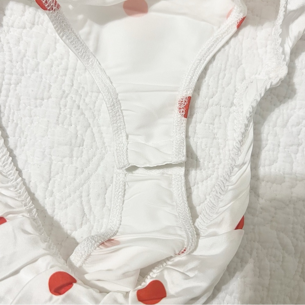 For Love & Lemons White and Red Polka Dot Maxi Dress - Picture 9 of 13
